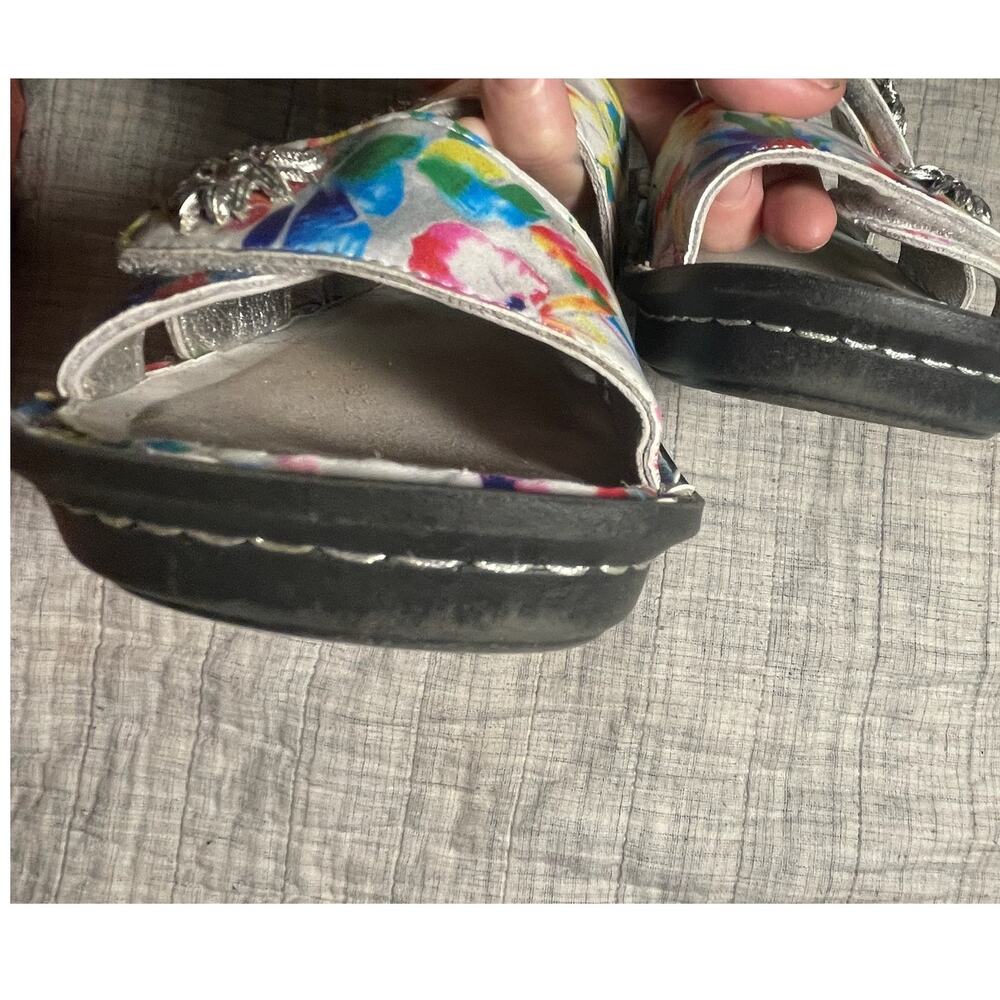 Alegria Slide Sandals Womens EU 39(8.5/9 US) Floral Print Velcro Comfort Casual - Picture 5 of 6